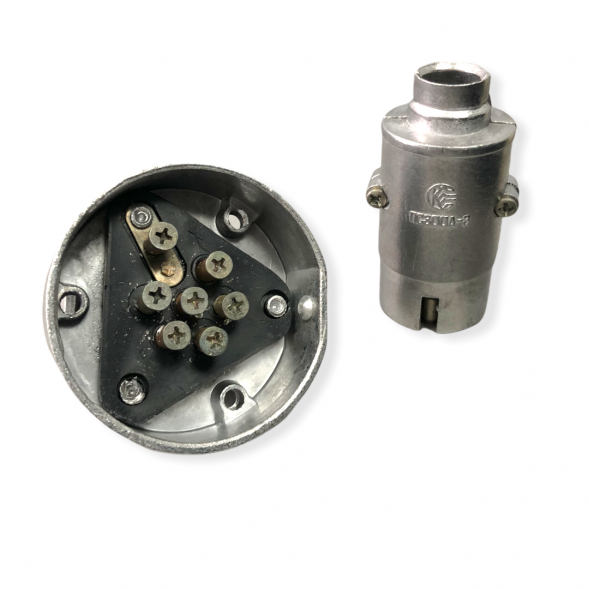 Комплект (вилка+розетка) металл 7 контактов Армения